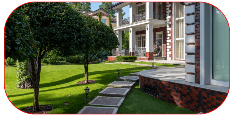 Cut, blow and trim grass for beautiful lawn