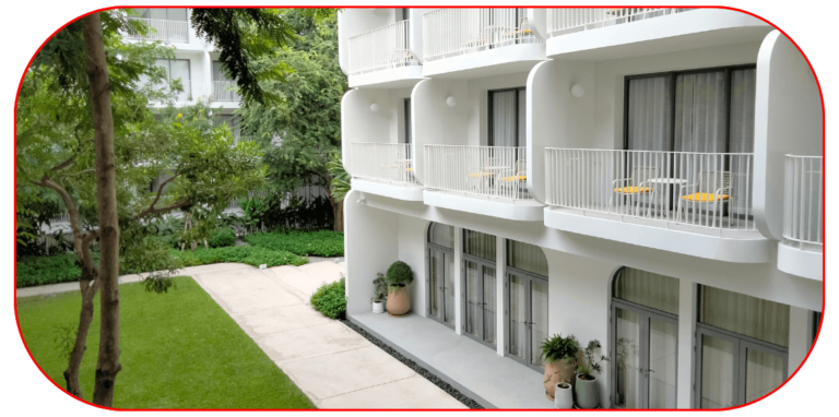 Apartment building pressure washing